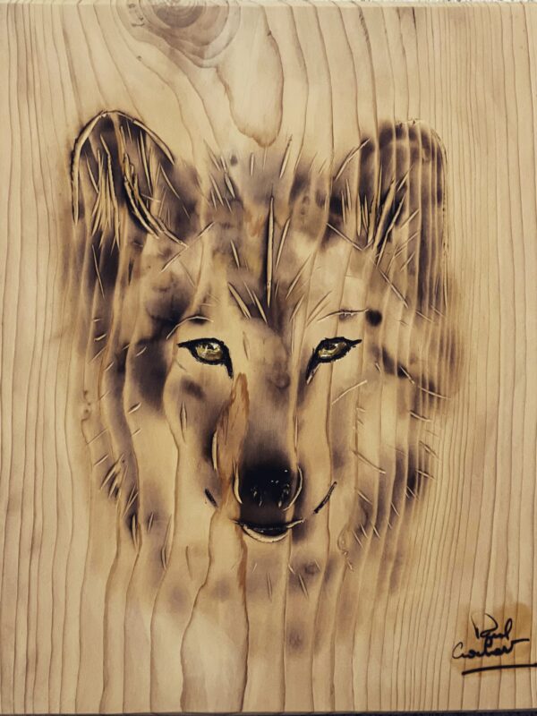 “Loup”, sculpture de Paul Crochat