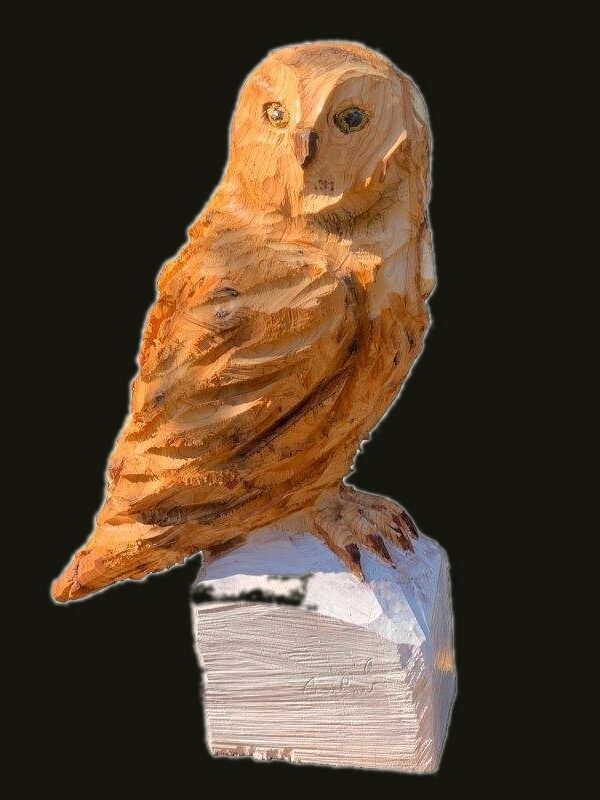 “Chouette”, sculpture de Paul Crochat