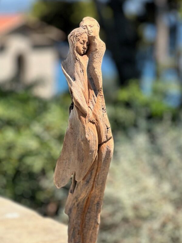 “Couple – Bois flotté”, sculpture de Paul Crochat
