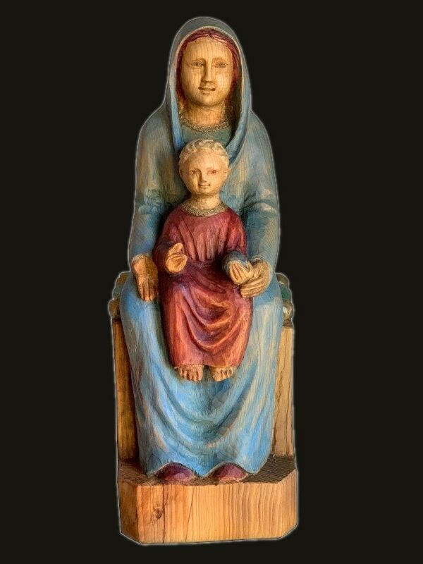 “Vierge à l’enfant”, sculpture de Paul Crochat