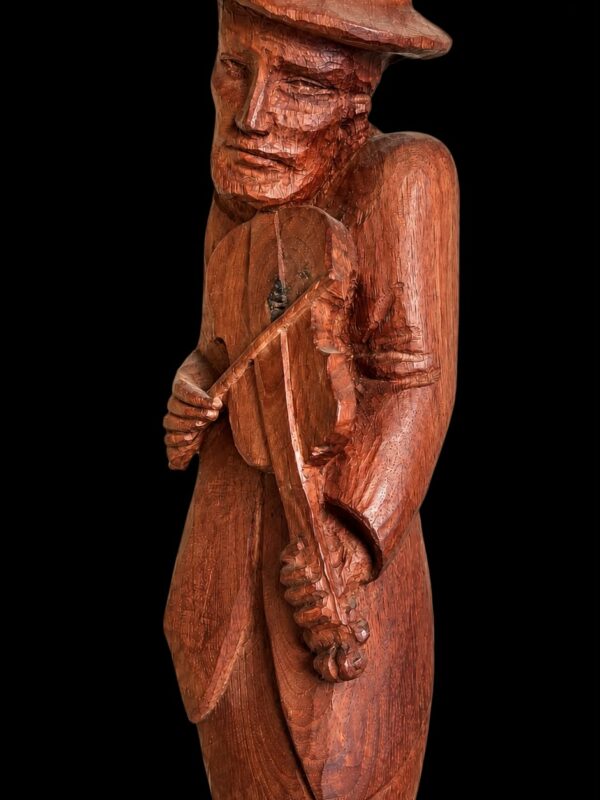 Violoniste — sculpture sur bois de Paul Crochat