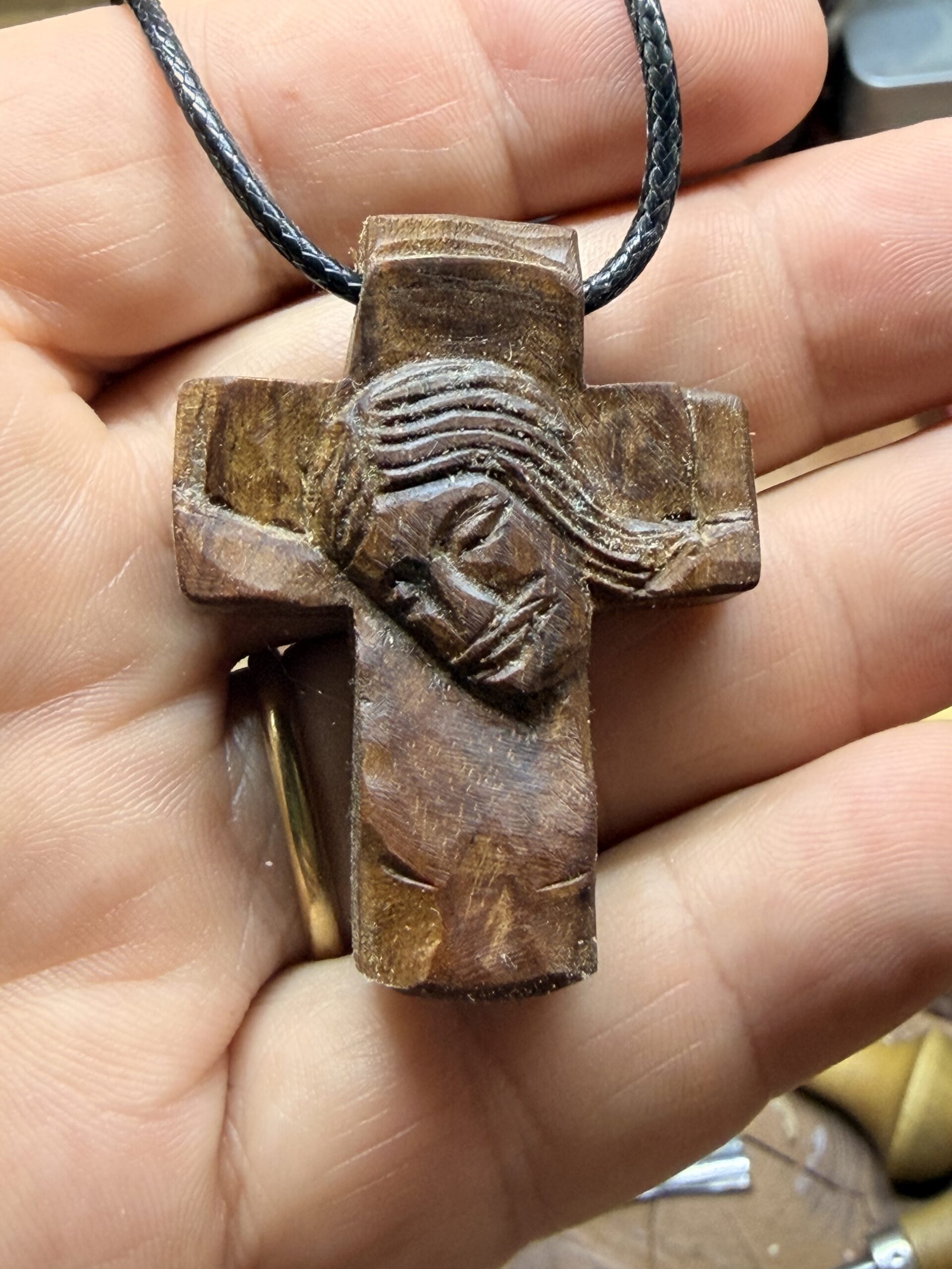 Pendentif croix visage du Christ – Image 2